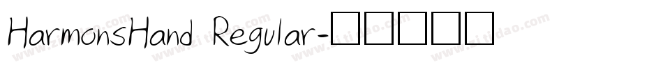 HarmonsHand Regular字体转换